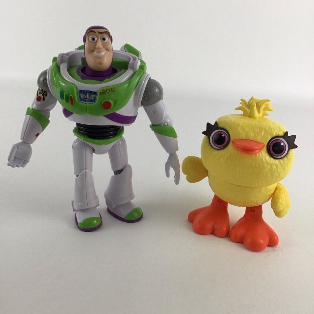 Disney Toy Story 4 Action Figures 7" Buzz Lightyear Poseable 5" Ducky Lot